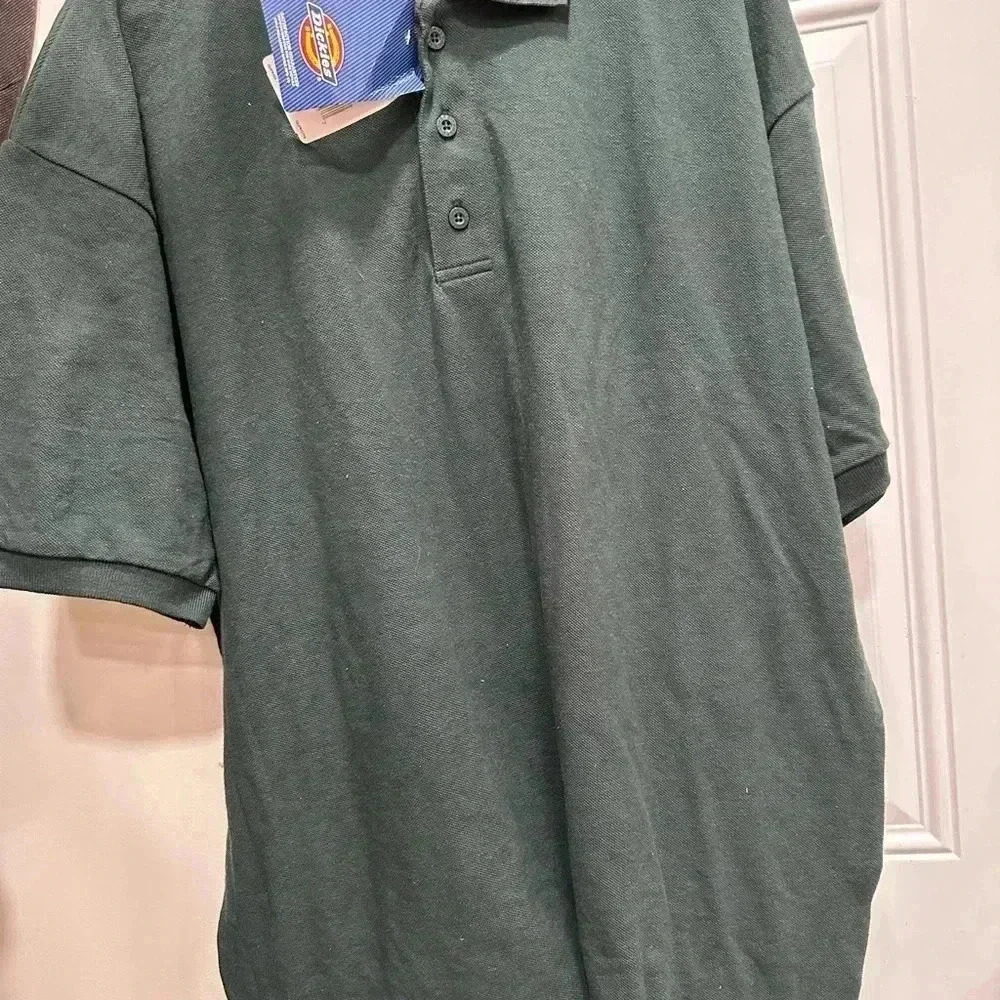 Dickies Men's Short-Sleeve Pique Polo Shirt XL Hunter green - Picture 2 of 6